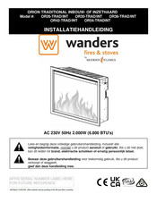 WANDERS OR36-TRAD/INT Installatiehandleiding