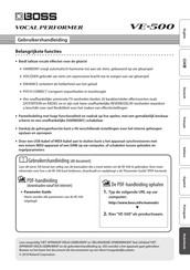 Roland Boss VE-500 Gebruikershandleiding
