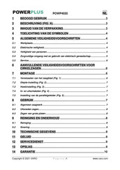 Powerplus POWP4020 Gebruikershandleiding