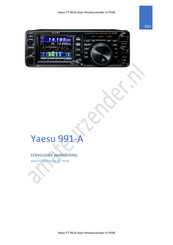 Yaesu FT-991A Eenvoudige Handleiding