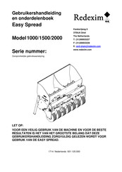 Redexim Easy Spread 1500 Gebruikershandleiding