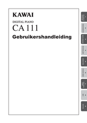 Kawai CA 111 Gebruikershandleiding