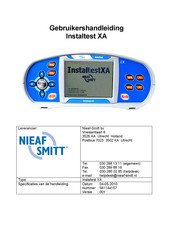 Nieaf-Smitt Instaltest XA Gebruikershandleiding