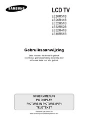 Samsung LE32R51B Gebruiksaanwijzing