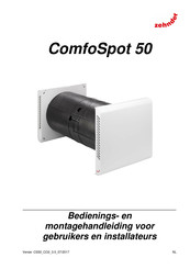 Zehnder ComfoSpot 50 Bedienings- En Montagehandleiding