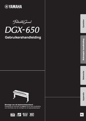 Yamaha PortableGrand DGX-650 Gebruikershandleiding