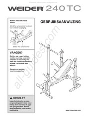 Weider WEEVBE1409.0 Gebruiksaanwijzing