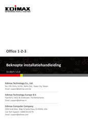 Edimax Office 1-2-3 Beknopte Installatiehandleiding