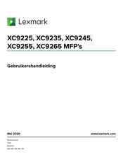 Lexmark XC9265 Gebruikershandleiding