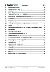 Powerplus POWP2050 Gebruiksaanwijzing