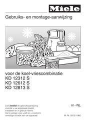 Miele KD 12612 S Gebruiks- En Montage-Aanwijzing