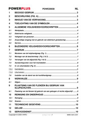 Powerplus POWE20030 Gebruiksaanwijzing