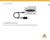 Behringer U-CONTROL UCA222 Gebruiksaanwijzing