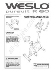 Weslo pursuit R 60 Gebruiksaanwijzing