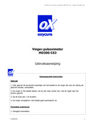 oxycure MD300-C63 Gebruiksaanwijzing