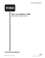 Toro Line Painter 1200 Gebruikershandleiding