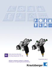 Krautzberger HS 30 Gebruikershandleiding