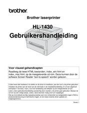 Brother HL-1430 Gebruikershandleiding