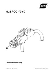 ESAB A22 POC 12-60 Gebruiksaanwijzing