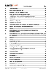 Powerplus POWDP15200 Gebruiksaanwijzing