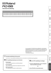 Roland RD-88 Gebruikershandleiding