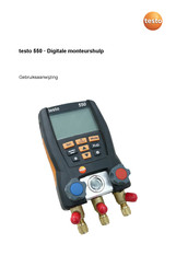 TESTO 550 Gebruiksaanwijzing