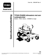 Toro 74912 Gebruikershandleiding