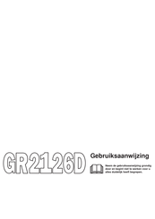 Jonsered GR2126D Gebruiksaanwijzing