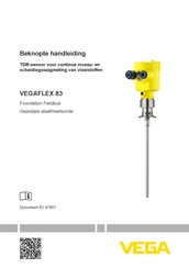 Vega VEGAFLEX 83 Beknopte Handleiding