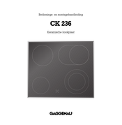 Gaggenau CK 236 Bedienings- En Montagehandleiding