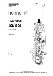 Hohner Universal 52/8-S Gebruiksaanwijzing