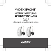 Widex EVOKE E-F2 RITE Gebruiksaanwijzing