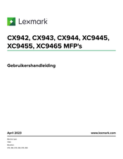 Lexmark CX944 Gebruikershandleiding