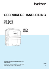 Brother RJ-4040 Gebruikershandleiding