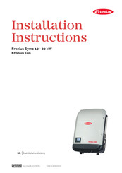 Fronius Eco Series Installatiehandleiding