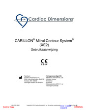 Cardiac Dimensions CARILLON Mitral Contour System XE2 Gebruiksaanwijzing