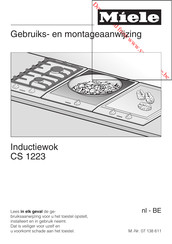 Miele CS 1223 Gebruiks- En Montage-Aanwijzing