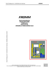 Fromm FS3.2779 Originele Handleiding