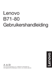 Lenovo B71-80 Gebruikershandleiding