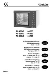 Bartscher 106.889 Gebruiksaanwijzing