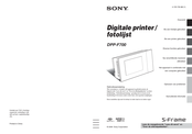 Sony S-Frame DPP-F700 Gebruiksaanwijzing