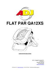 ADJ Flat Par QA12XS Gebruikershandleiding