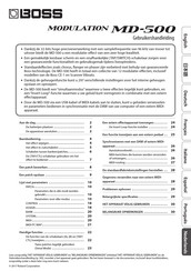 Boss MODULATION MD-500 Gebruikershandleiding