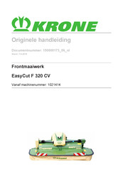 Krone EasyCut F 320 CV Originele Handleiding