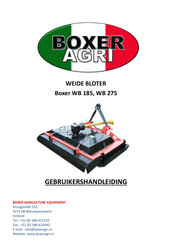 BOXER AGRI WB 275 Gebruikershandleiding