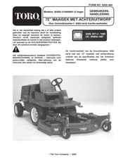 Toro Groundsmaster 3000 Gebruikershandleiding