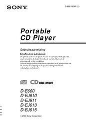 Sony D-EJ610 Gebruiksaanwijzing