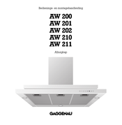 Gaggenau AW 211 Bedienings- En Montagehandleiding