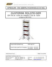 Custers ROLSTEIGER HANDY 1300 Opbouw- En Gebruikshandleiding