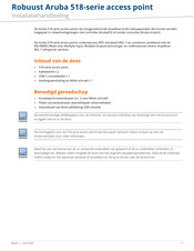 Aruba 518 Series Installatiehandleiding